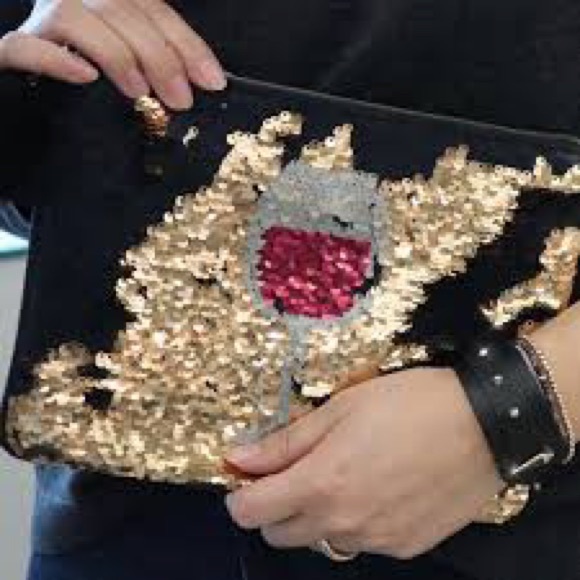 Stella & Dot Sequin Wine Pouch - Picture 3 of 3